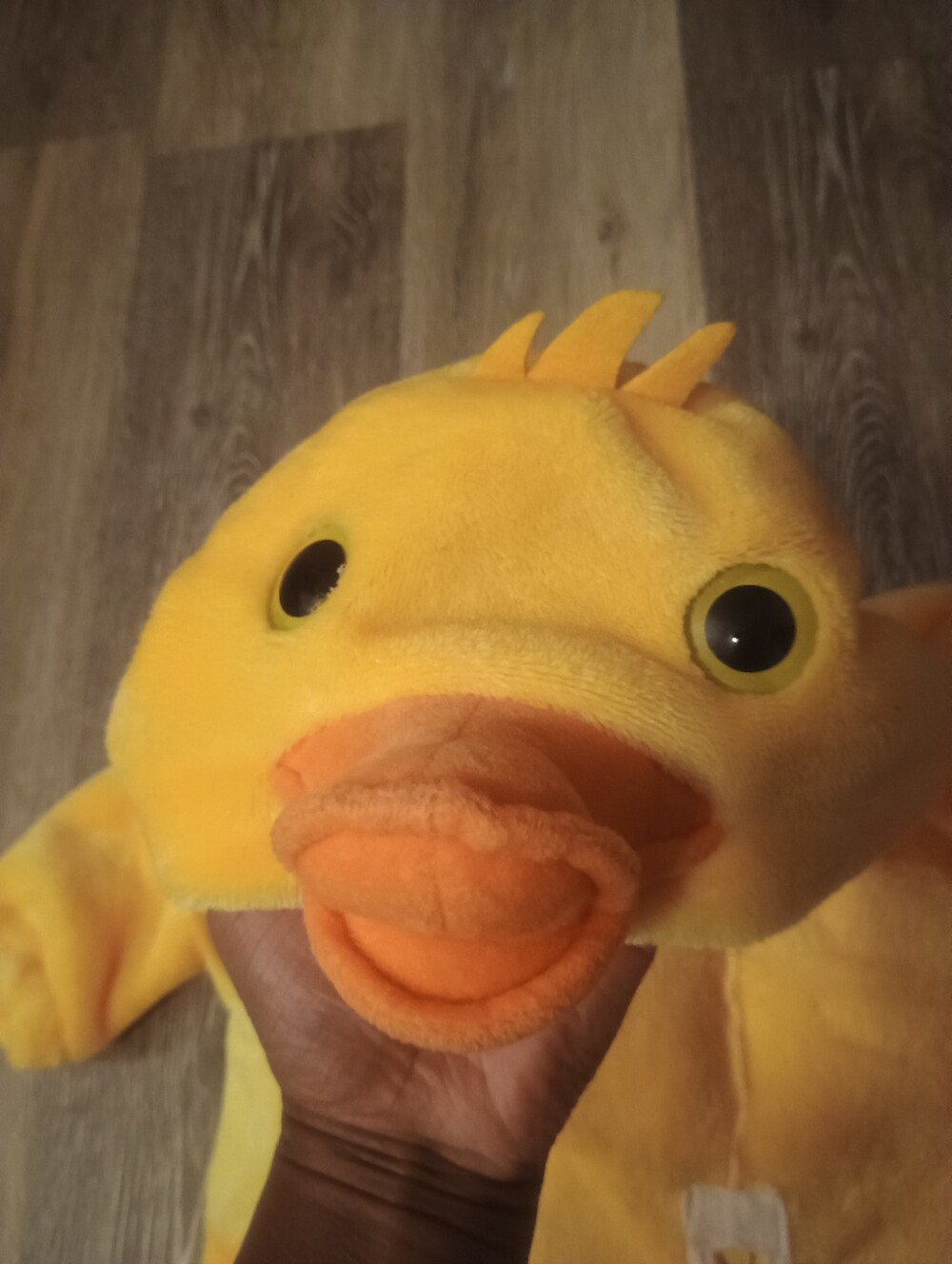 Michley Yellow Duck Plush Hooded Halloween Costume One-Piece Onesie for Baby - Picture 5 of 9